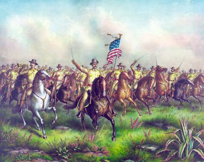 Rough-Riders, led by Col. Theodore Roosevelt, pub. 1898 by American School